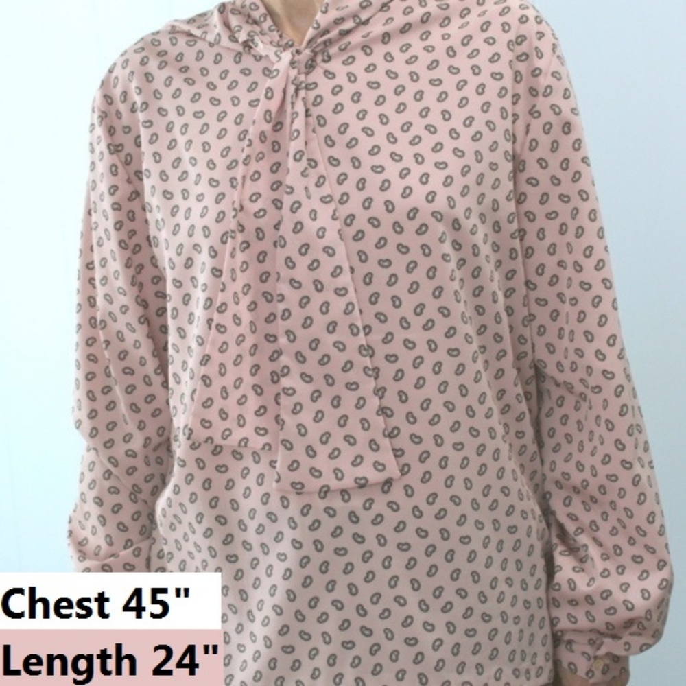 Russ Togs Blouse Pink Paisley Size 16 Large